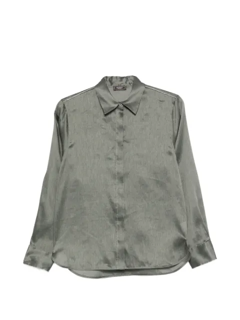 Peserico camisa con ribete de joyas