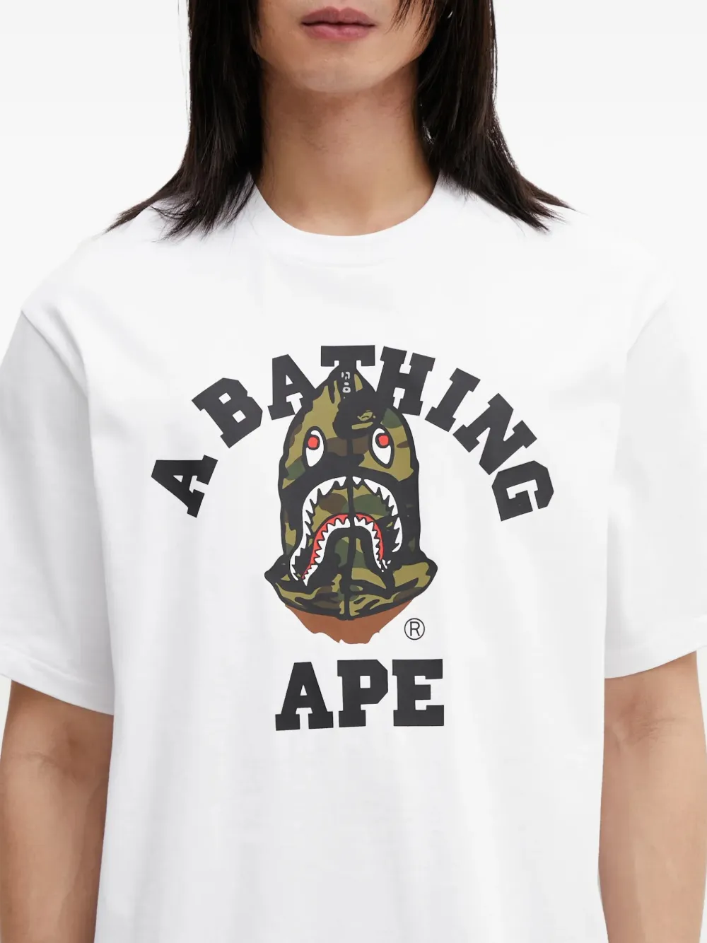 A BATHING APE crew-neck T-shirt Wit