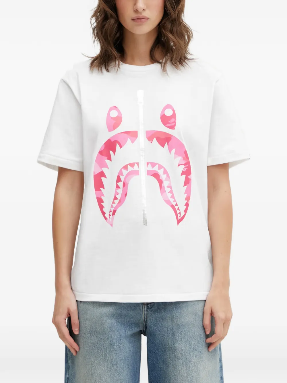 A BATHING APE® T-shirt Camo Shark - Bianco