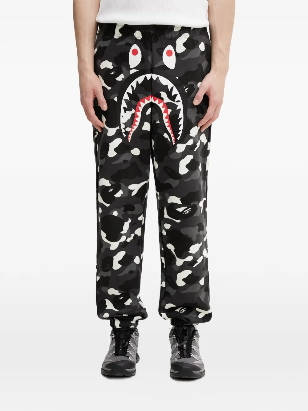 A BATHING APE® Pantaloni CITY CAMO SHARK - Nero
