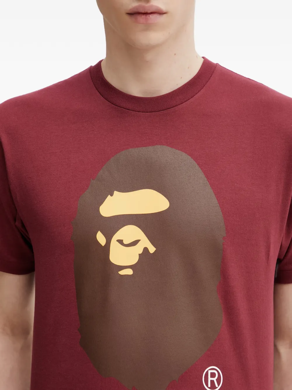 A BATHING APE T-shirt met grafische print Rood