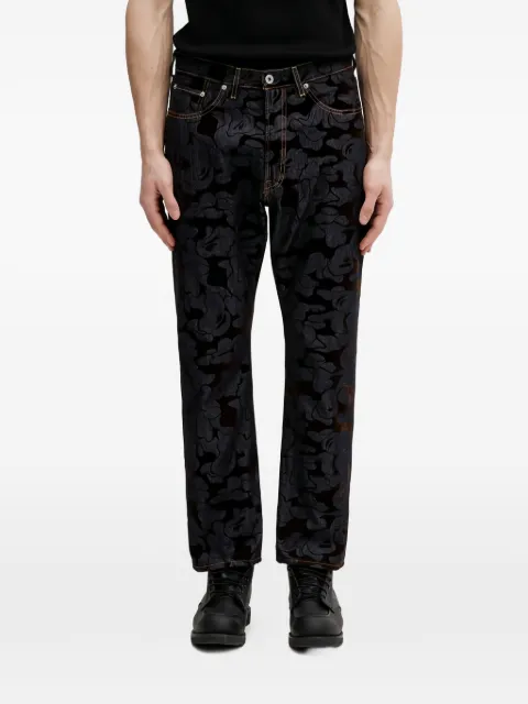 A BATHING APE® floral-print jeans