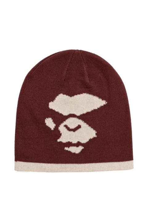 A BATHING APE® logo graphic beanie