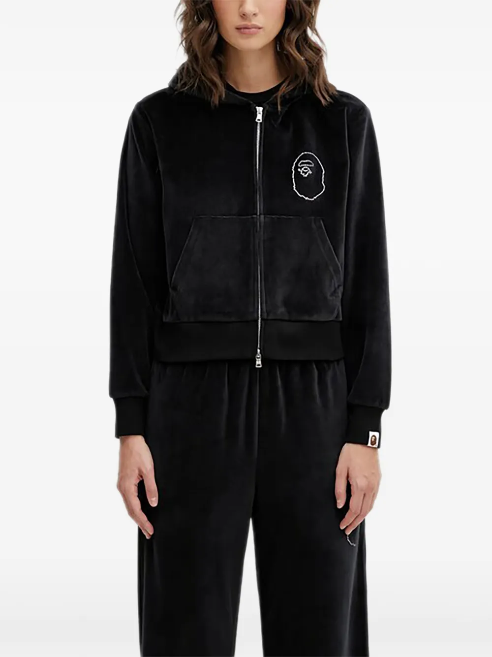 A BATHING APE® logo-embellishment hoodie - Nero