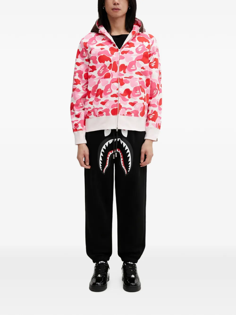 A BATHING APE ABC Camo 2nd hoodie met camouflageprint Roze