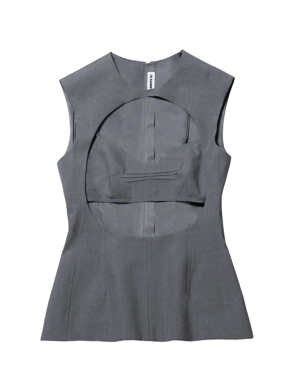 Jil Sander cut-out sleeveless top - Grigio