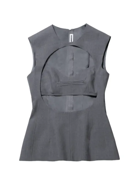 Jil Sander cut-out sleeveless top