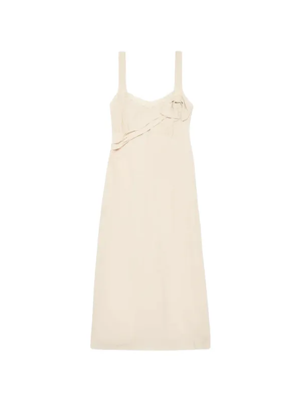 Simone Rocha Floral-appliqué Dress in Neutrals