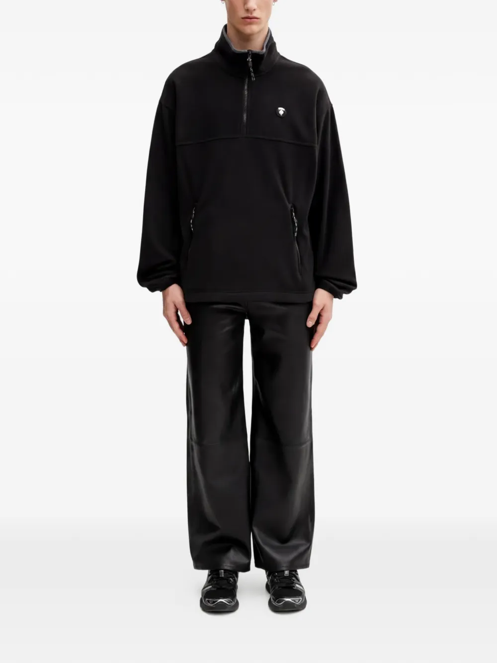 AAPE BY *A BATHING APE zip-up logo-detail sweatshirt Zwart