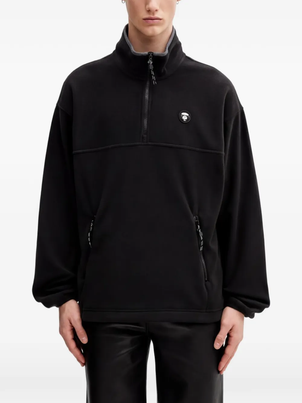 AAPE BY *A BATHING APE® zip-up logo-detail sweatshirt - Nero