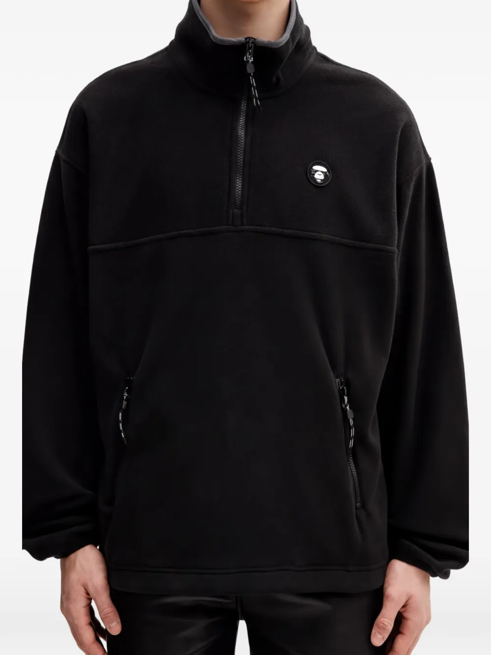 AAPE BY *A BATHING APE zip-up logo-detail sweatshirt Zwart