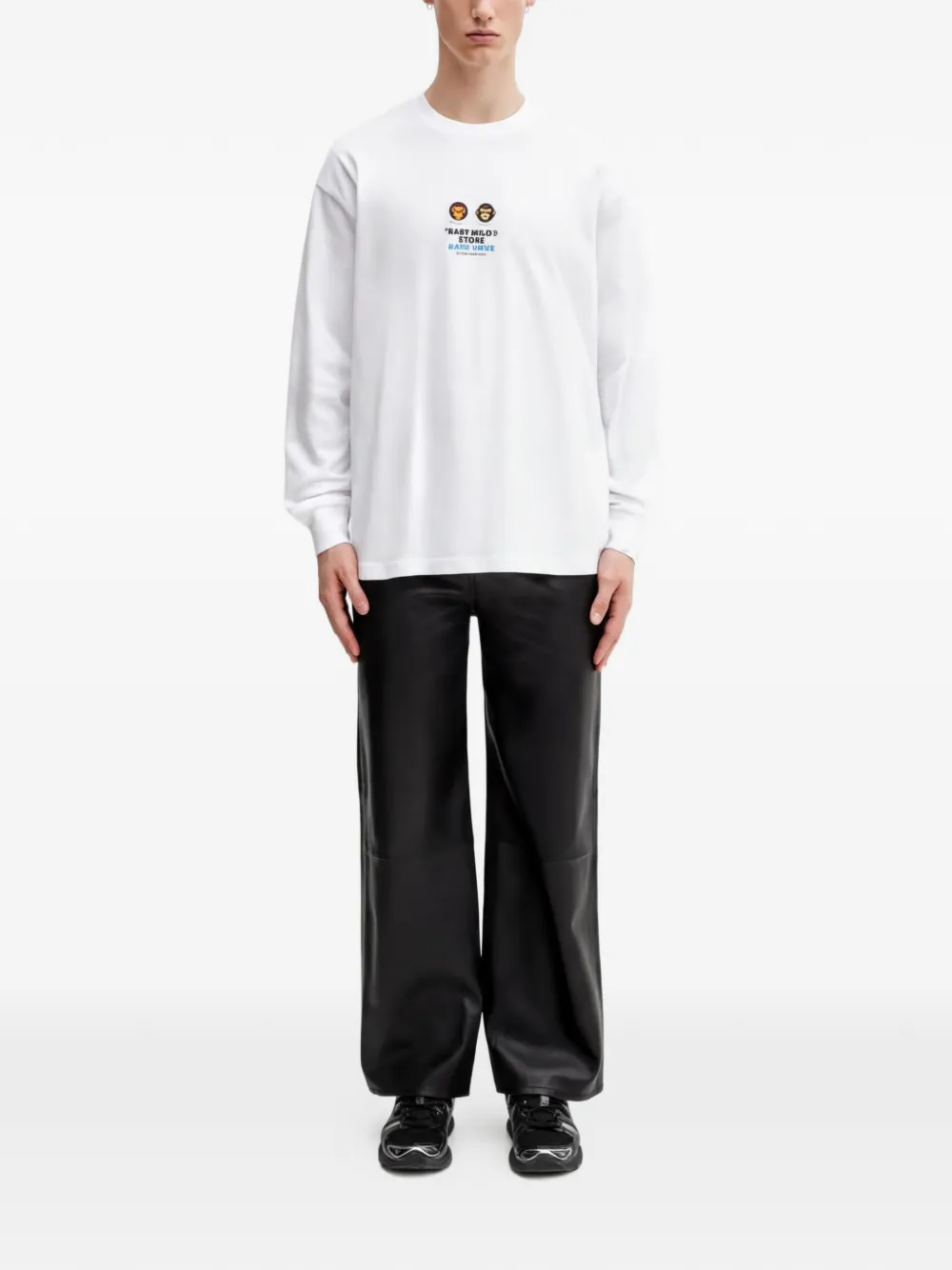 AAPE BY *A BATHING APE T-shirt met grafische print Wit