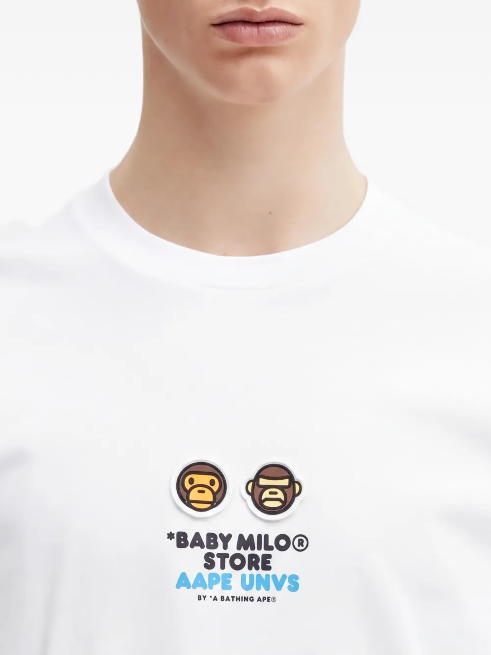 AAPE BY *A BATHING APE T-shirt met grafische print Wit