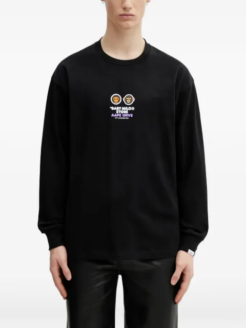AAPE BY *A BATHING APE® Baby Milo graphic-print long-sleeve T-shirt
