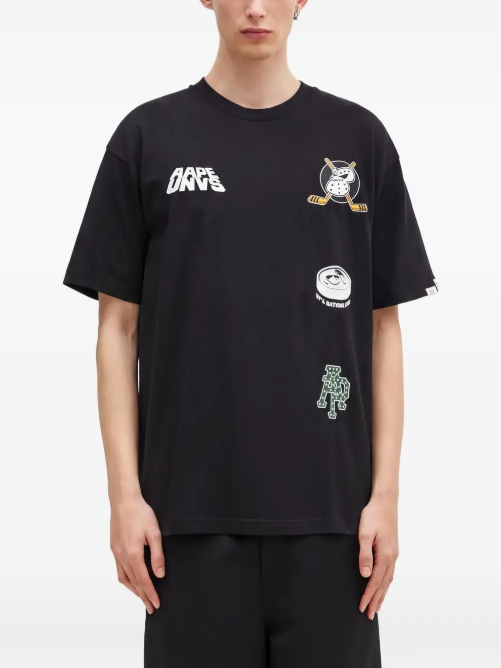 AAPE BY *A BATHING APE® graphic-print crew-neck T-shirt - Nero