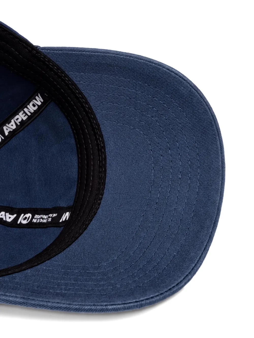 AAPE BY *A BATHING APE Honkbalpet met geborduurd logo Blauw