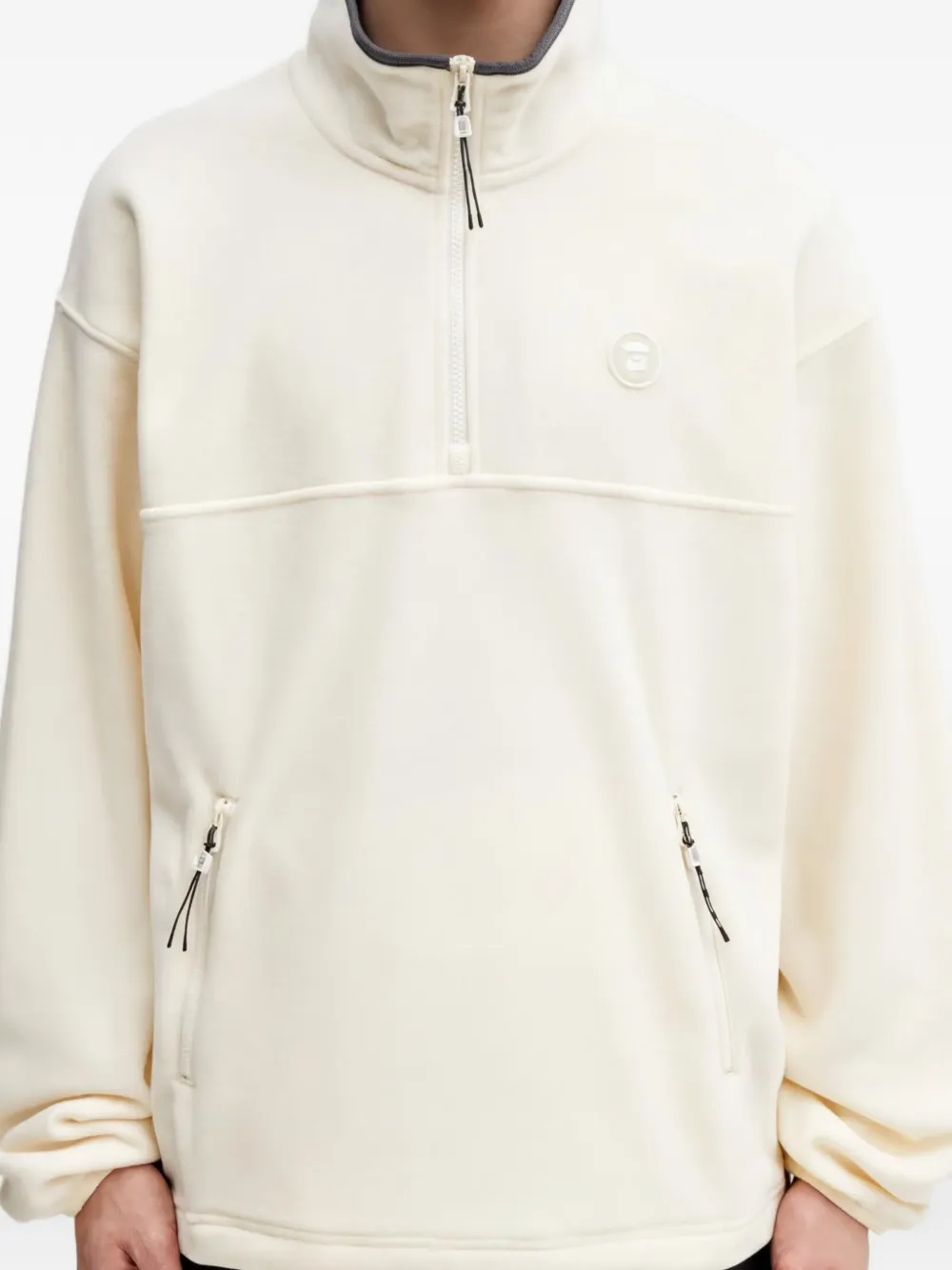 AAPE BY *A BATHING APE Sweater met halve rits Beige