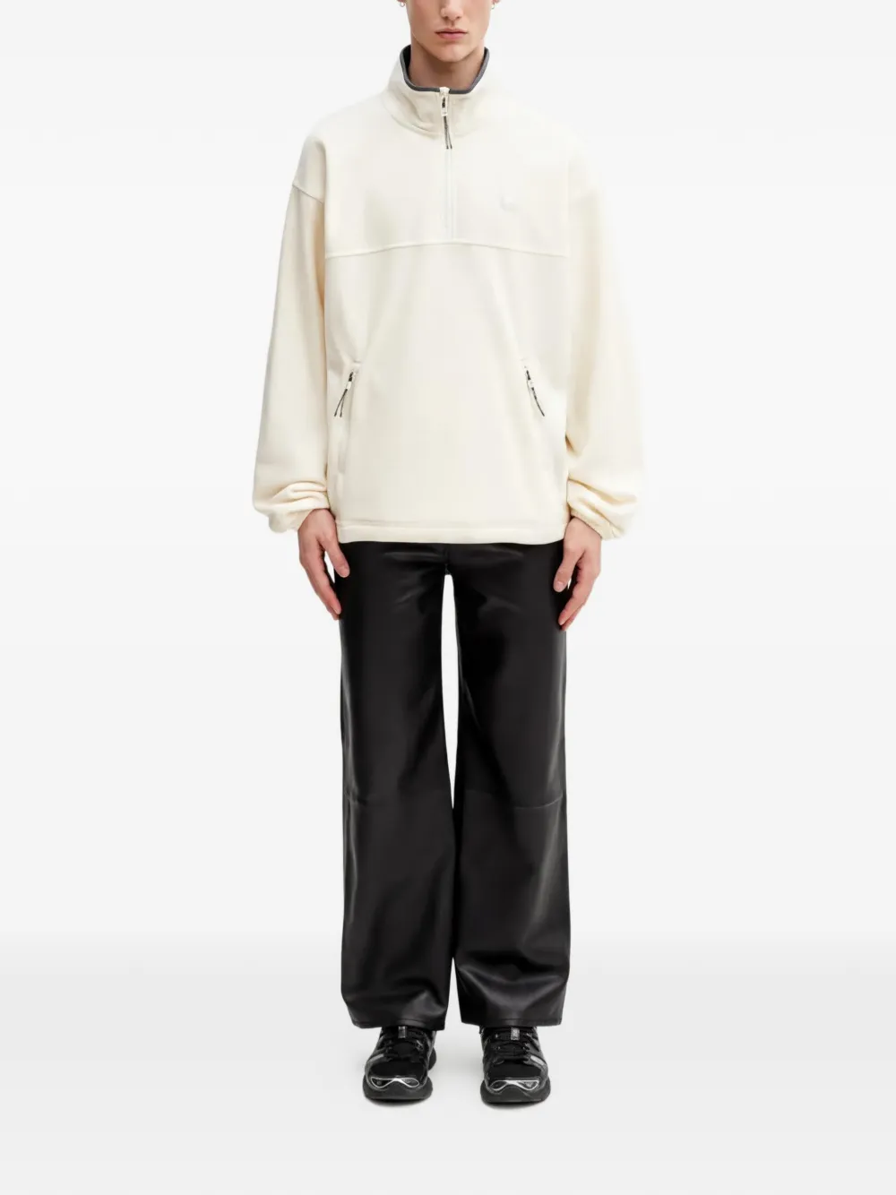 AAPE BY *A BATHING APE Sweater met halve rits Beige