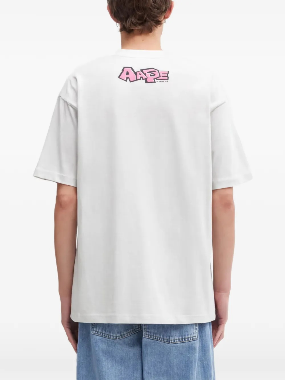 AAPE BY *A BATHING APE T-shirt met print Grijs