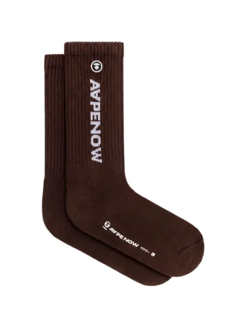 AAPE BY *A BATHING APE® logo-embroidered ribbed socks