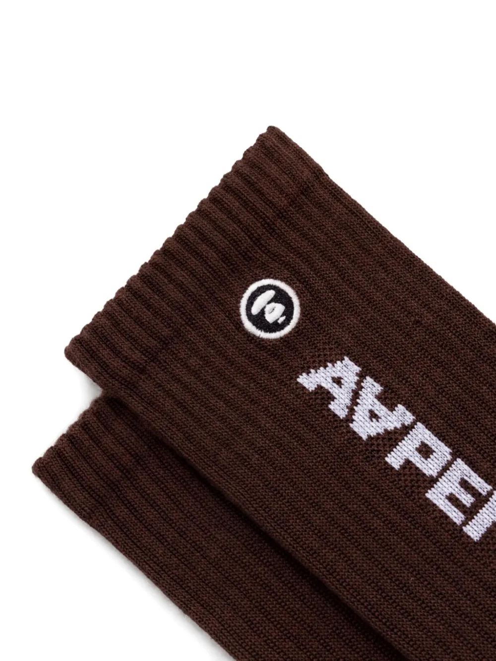 AAPE BY *A BATHING APE Sokken met geborduurd logo Bruin