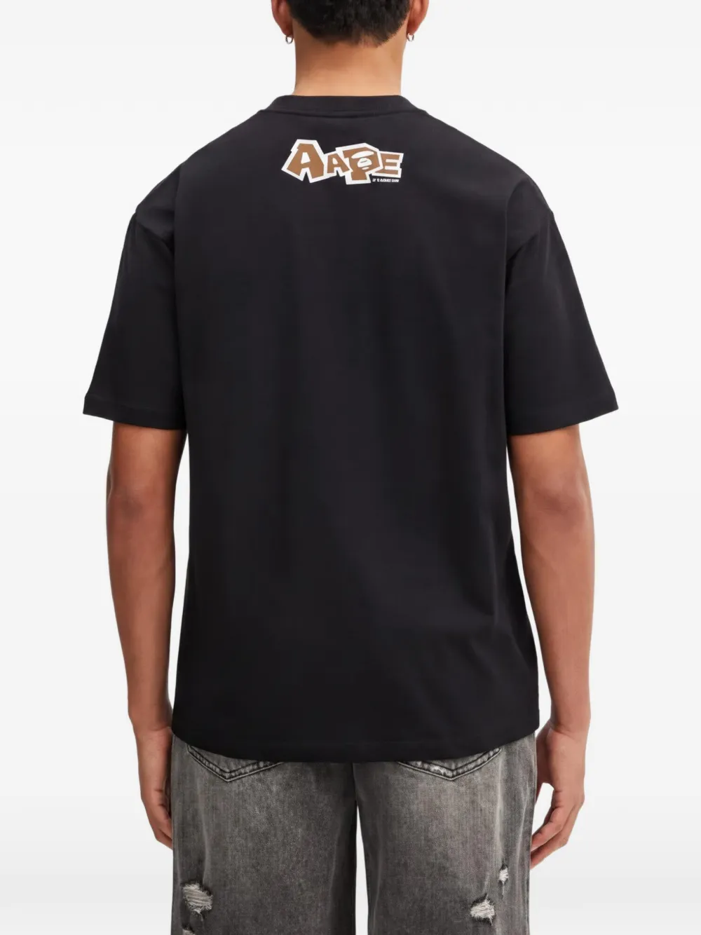 AAPE BY *A BATHING APE T-shirt met print Zwart