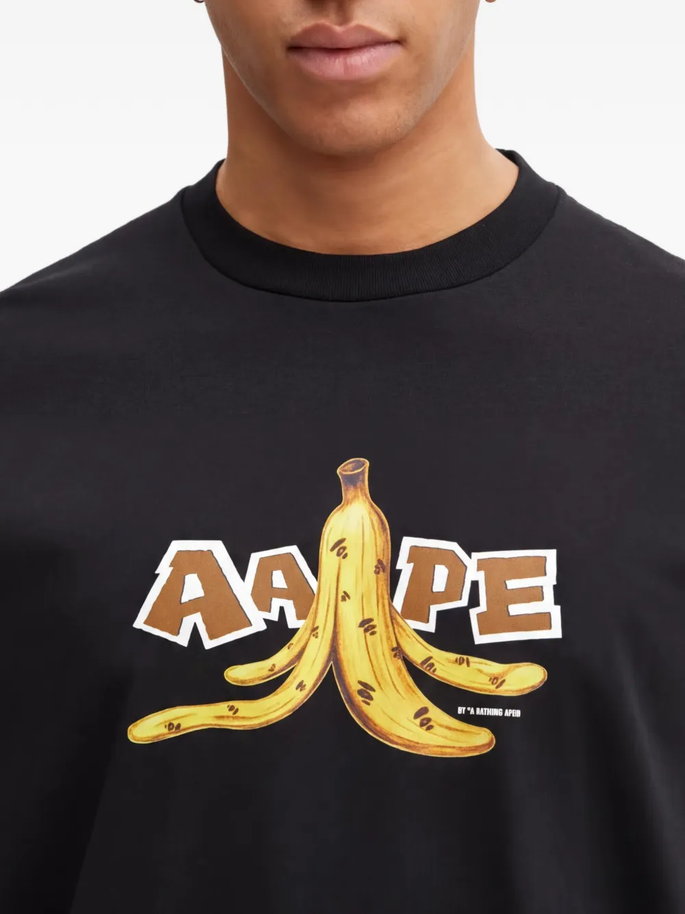 AAPE BY *A BATHING APE T-shirt met print Zwart