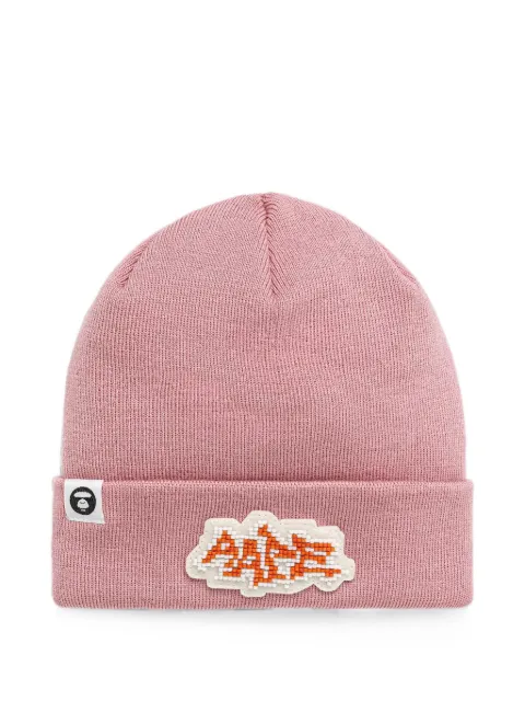 AAPE BY *A BATHING APE® logo-patch beanie hat