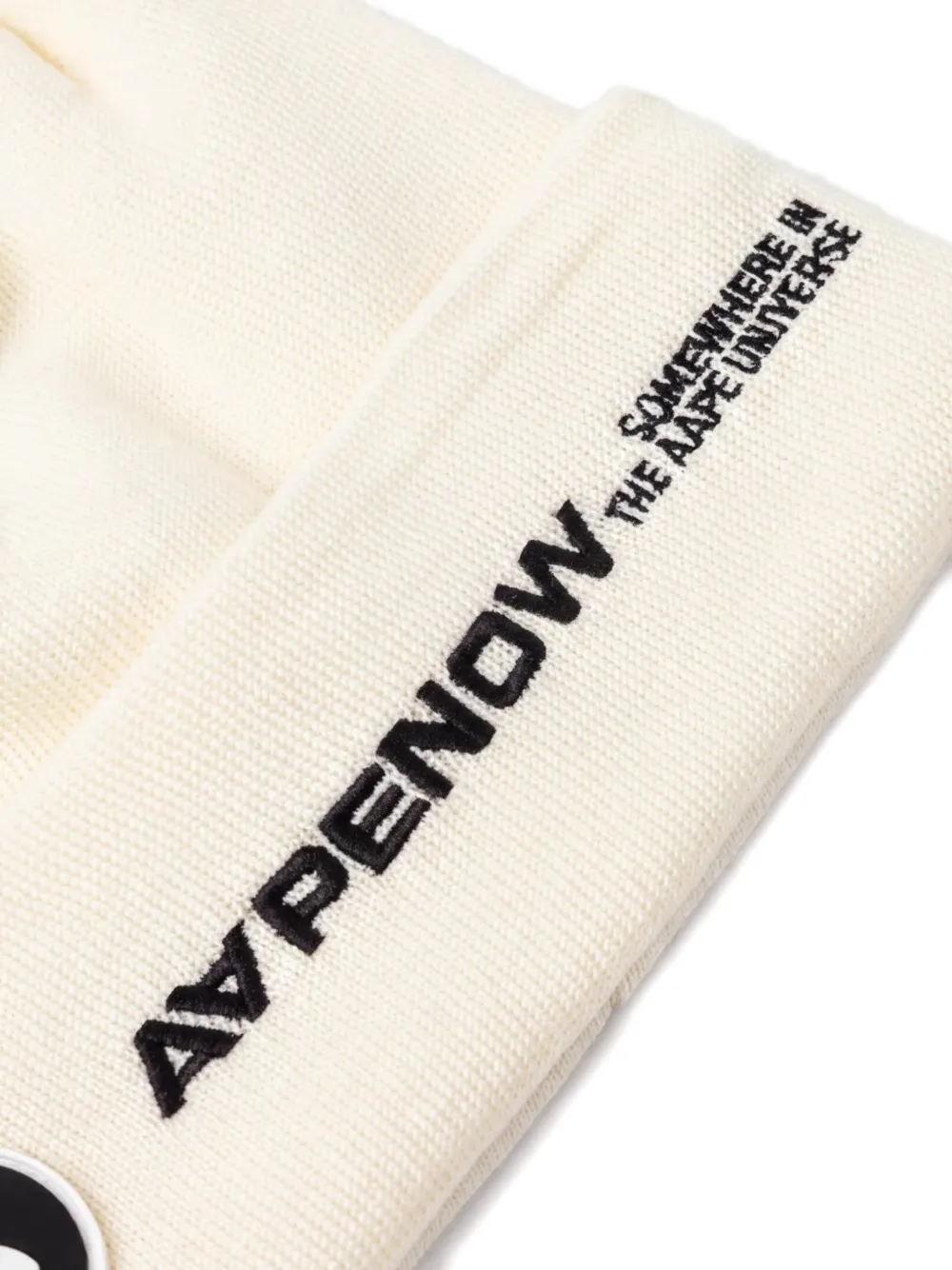 AAPE BY *A BATHING APE Muts met geborduurd logo Beige