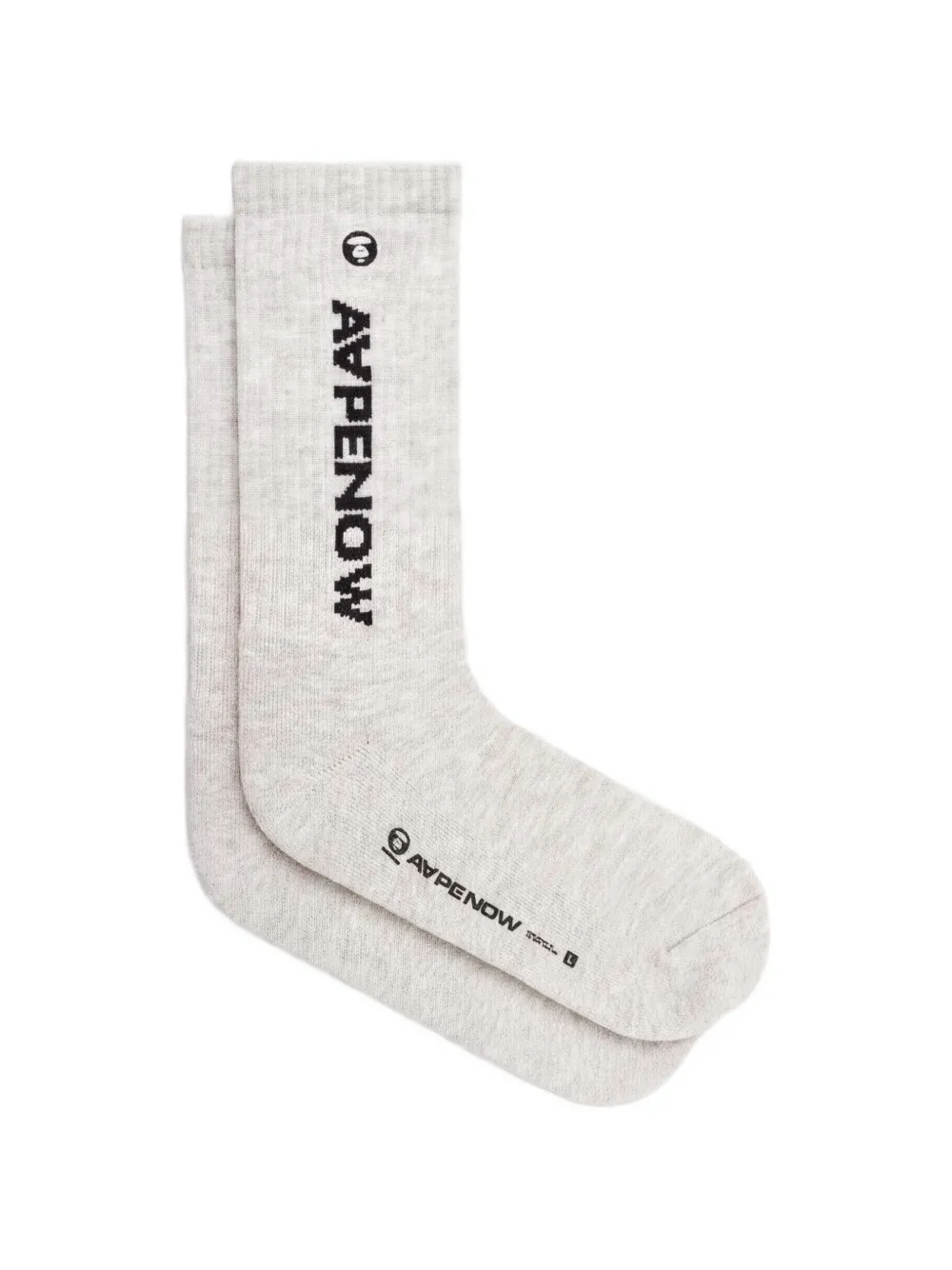 AAPE BY *A BATHING APE® logo-print ribbed-knit socks - Grigio