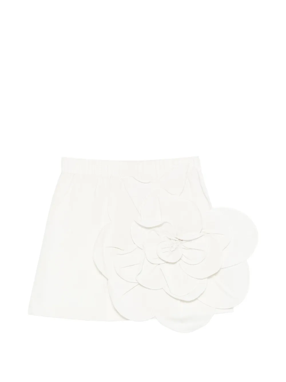 Douuod Kids floral-appliqué skirt - Bianco
