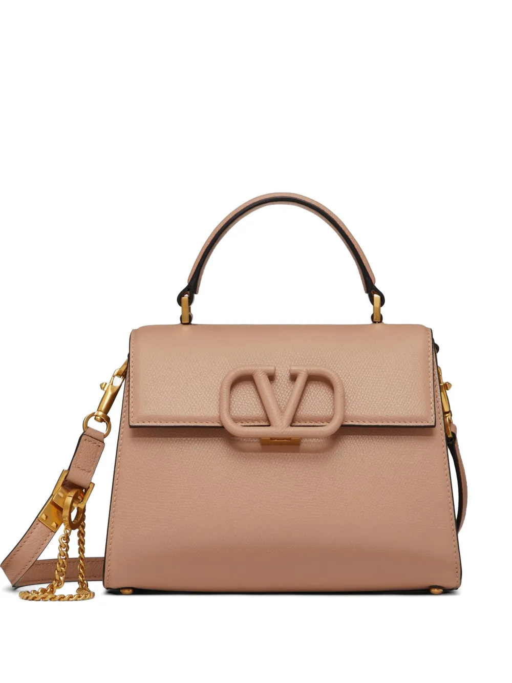 Valentino Garavani Vsling small handbag in grainy calfskin - Neutrals