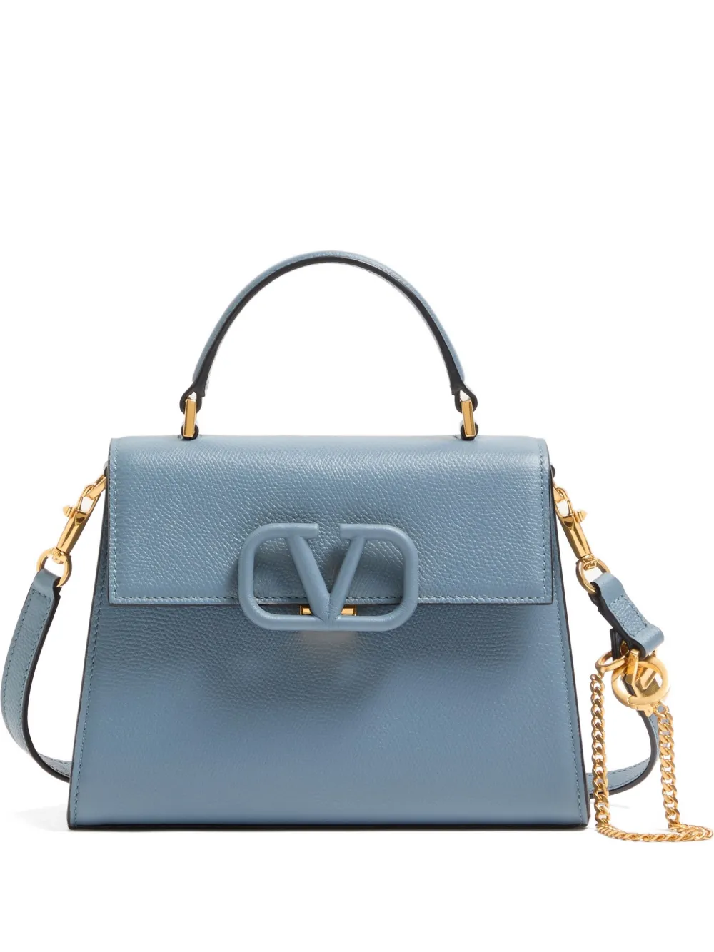 Valentino Garavani small Vsling grainy calfskin handbag - Blu