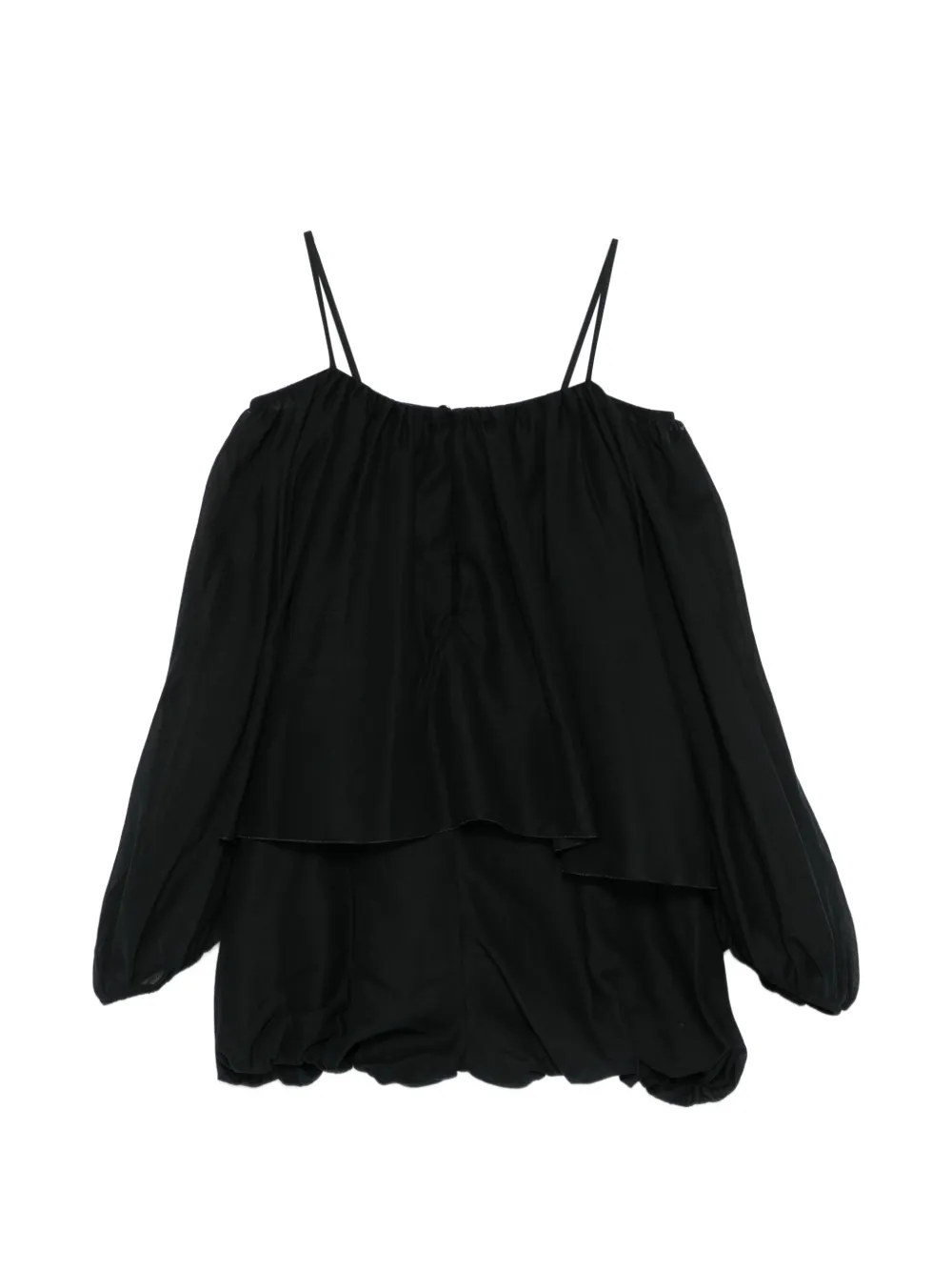 Pinko Kids Gelaagde playsuit met open schouders Zwart