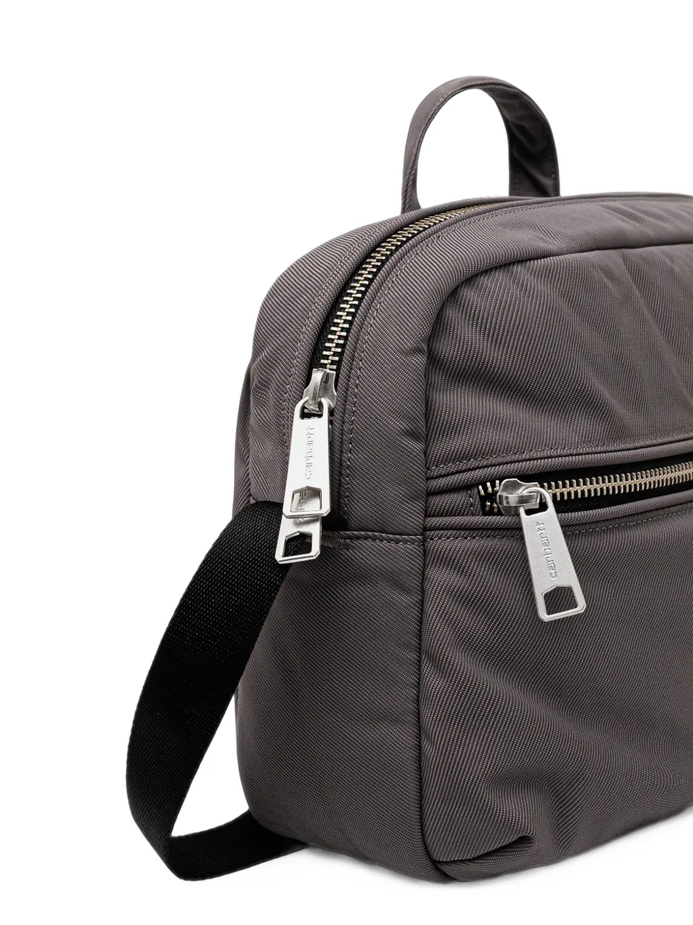 Carhartt WIP logo-patch zip-around messenger bag Grijs