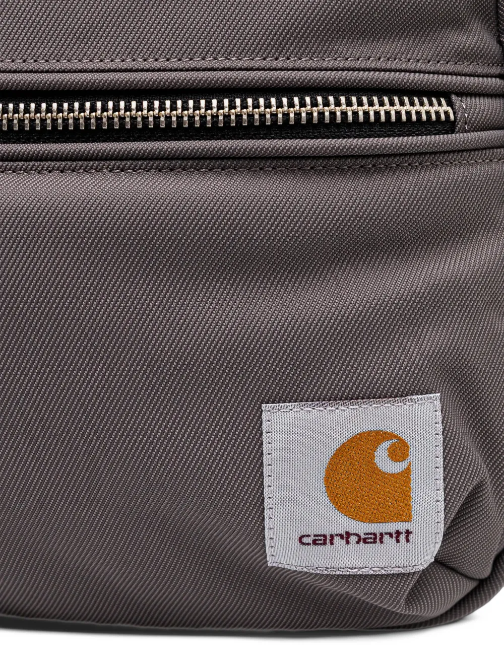 Carhartt WIP logo-patch zip-around messenger bag Grijs