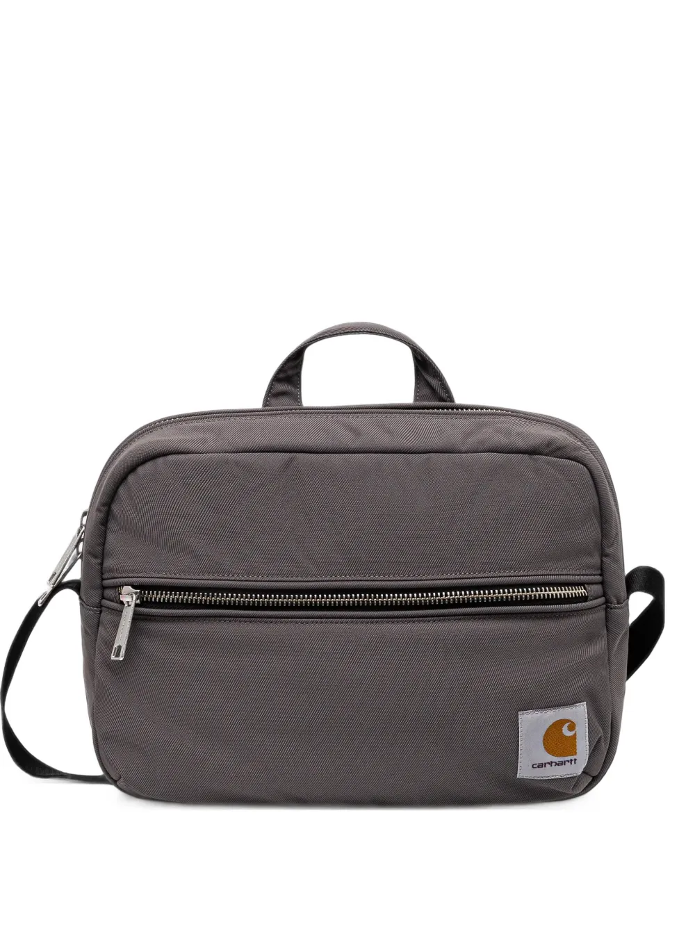 Carhartt WIP logo-patch zip-around messenger bag Grijs
