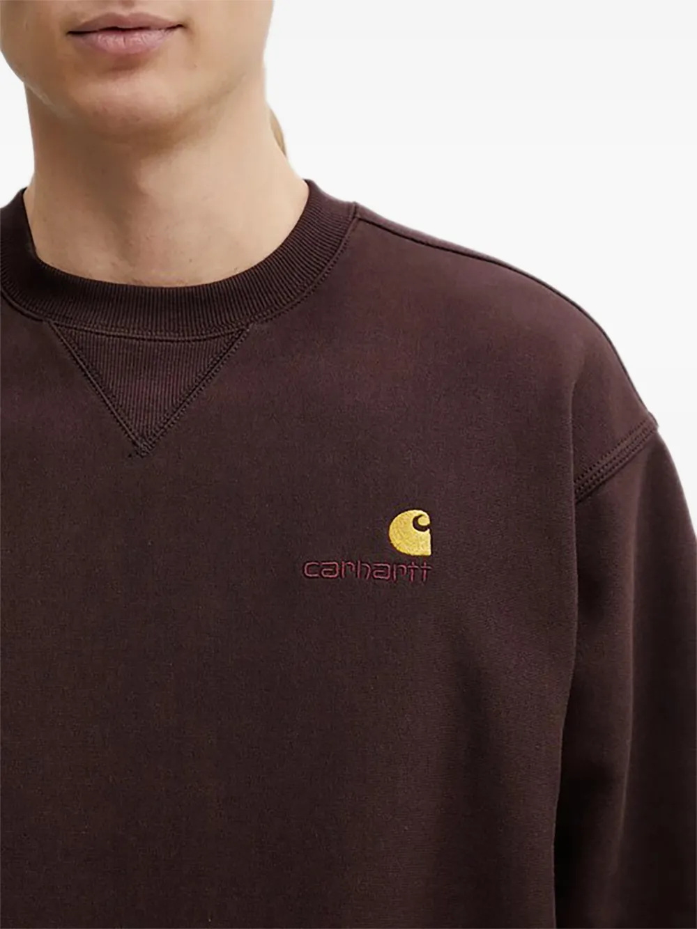 Carhartt WIP Sweater met geborduurd logo Bruin