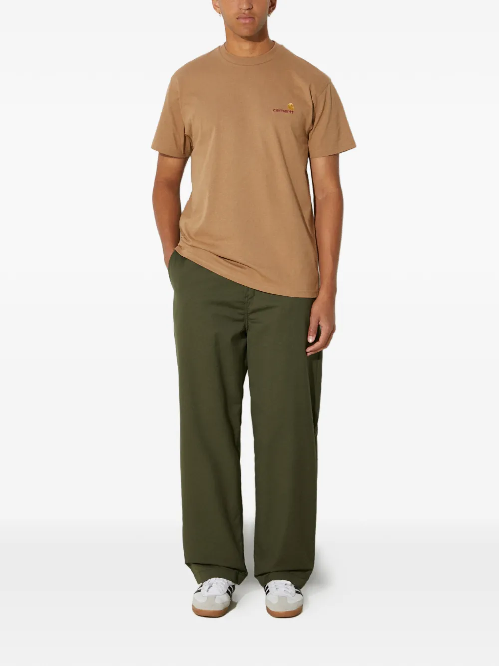 Carhartt WIP Broek met logopatch Groen