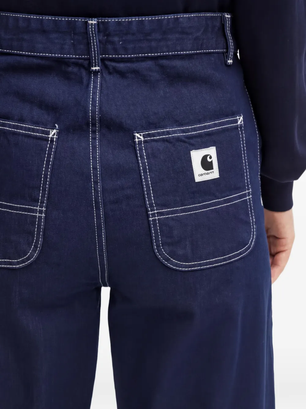 Carhartt WIP Simple flared jeans met contrasterend stiksel Blauw