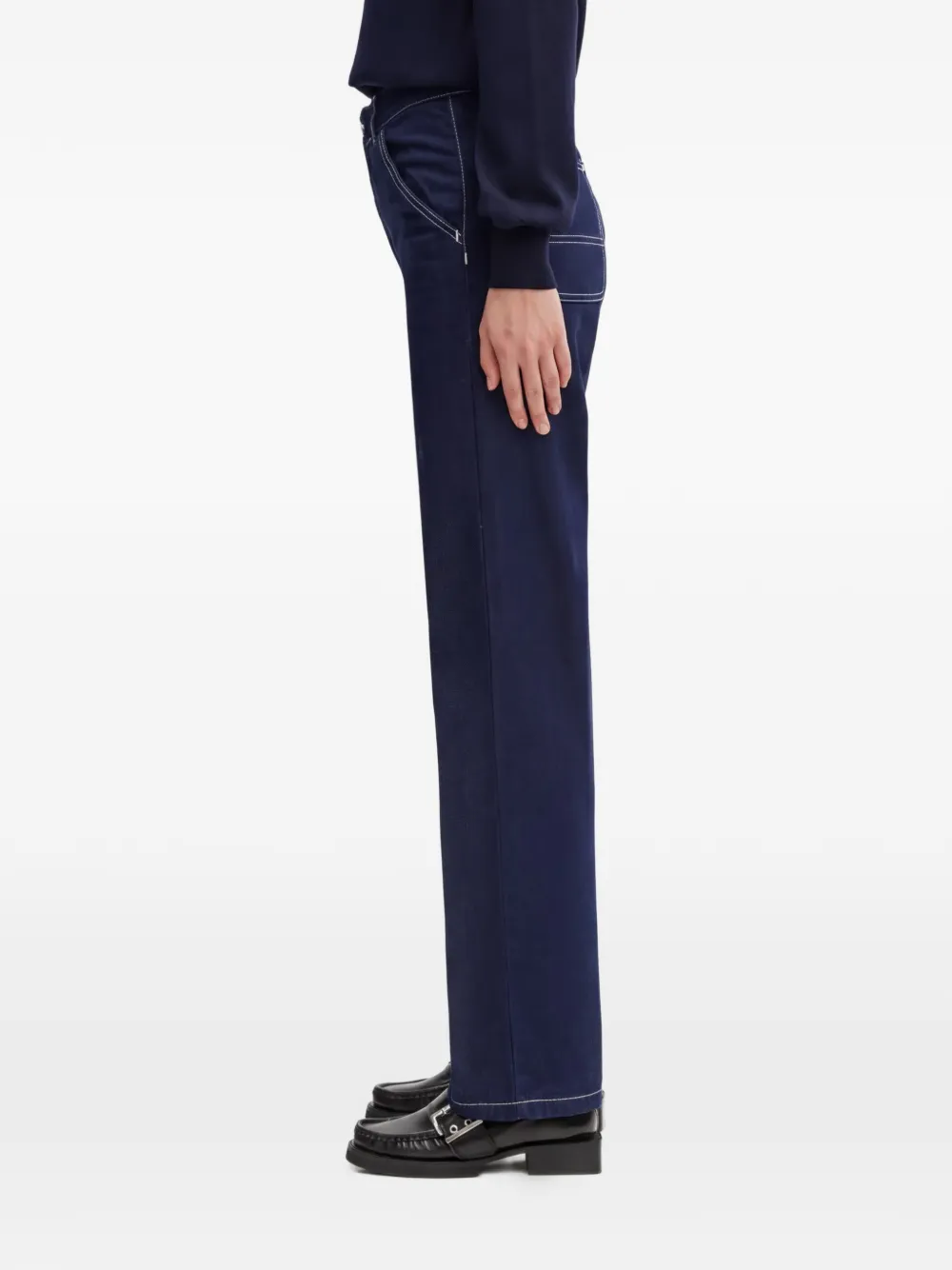 Carhartt WIP Simple flared jeans met contrasterend stiksel Blauw