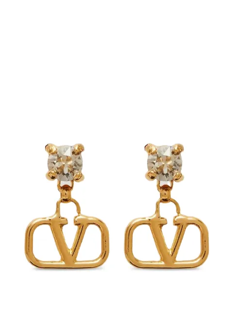 Valentino Garavani  Vlogo Signature earrings in metal and Swarovski® crystals