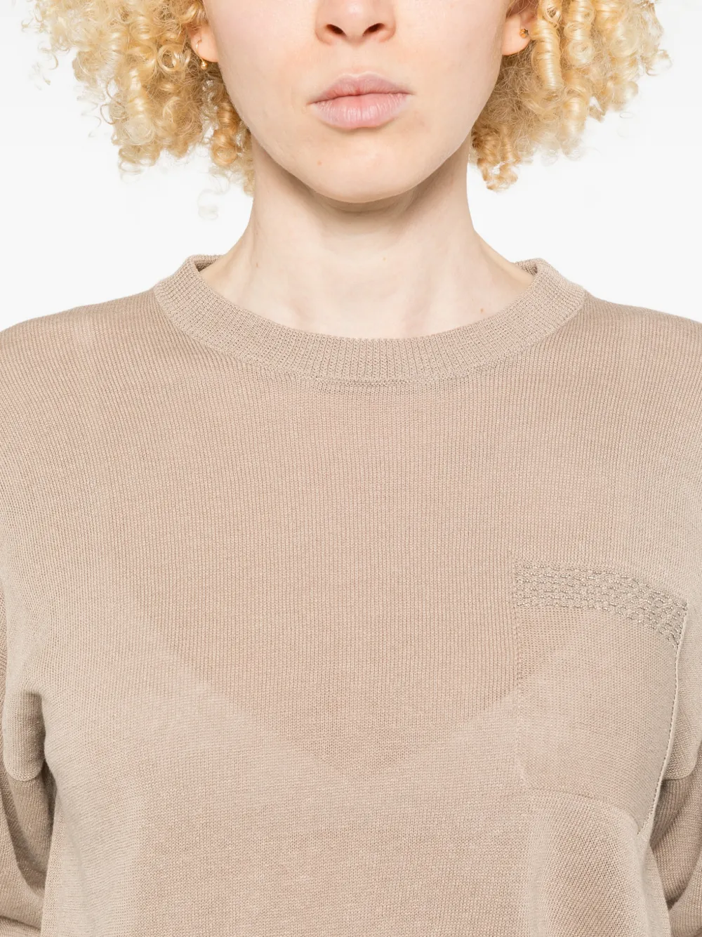 Peserico Verfraaide trui Beige