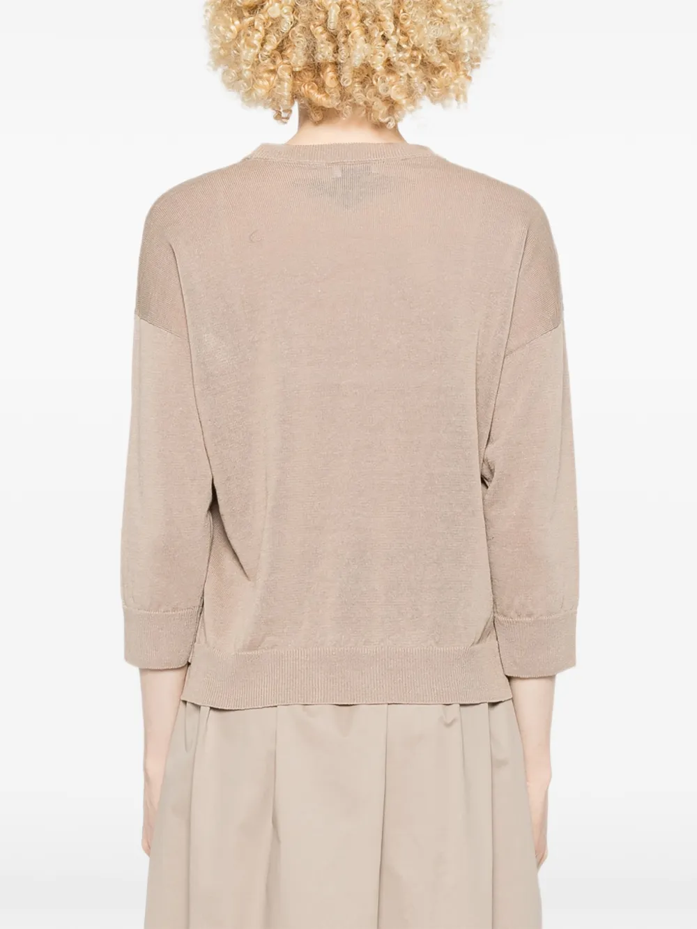 Peserico Verfraaide trui Beige