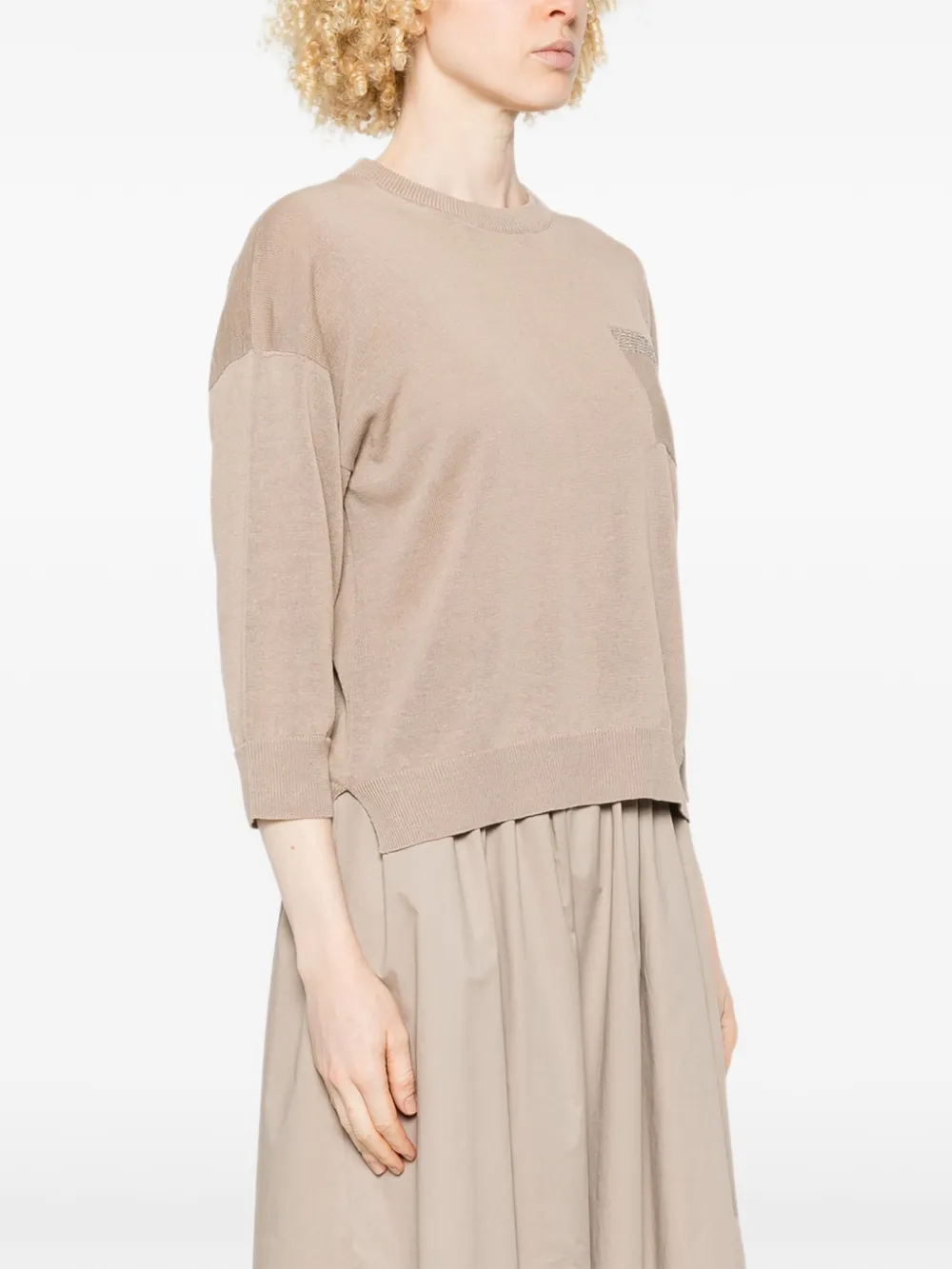  Peserico Embellished Sweater - Neutrals 