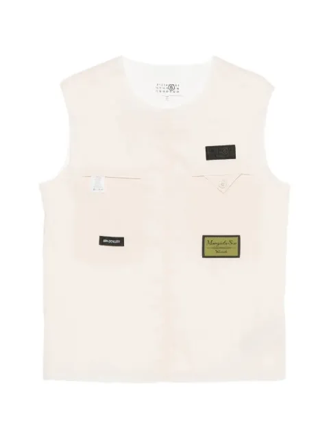 MM6 Maison Margiela logo-patch vest