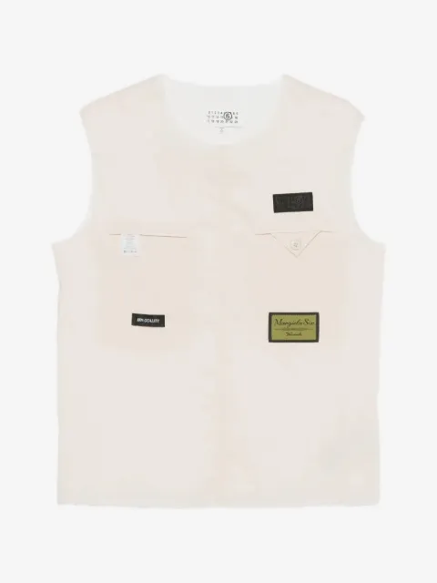 MM6 Maison Margiela logo-patch vest