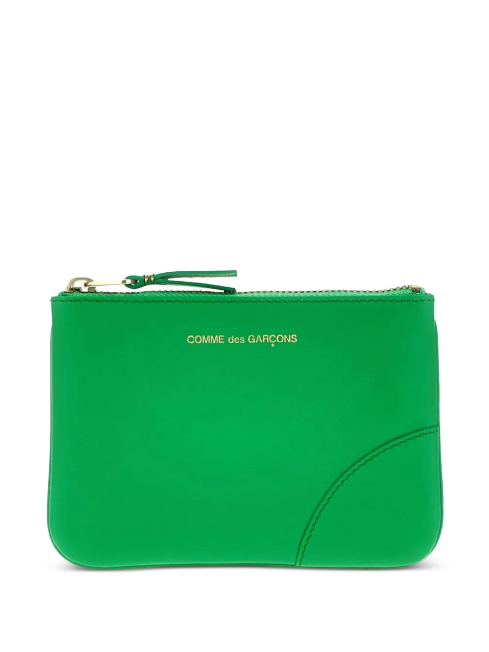 Comme Des Garçons Wallet logo-stamp wallet - Verde