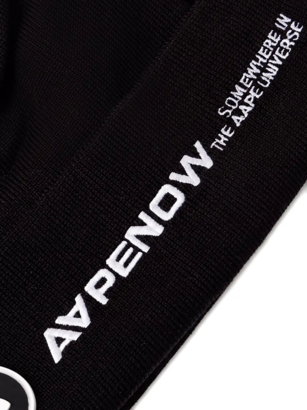 AAPE BY *A BATHING APE logo-embroidered beanie hat Zwart