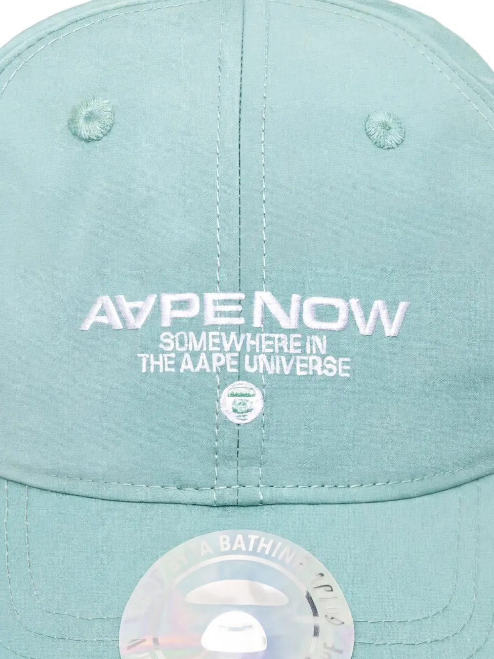 AAPE BY *A BATHING APE Honkbalpet met geborduurd logo Blauw